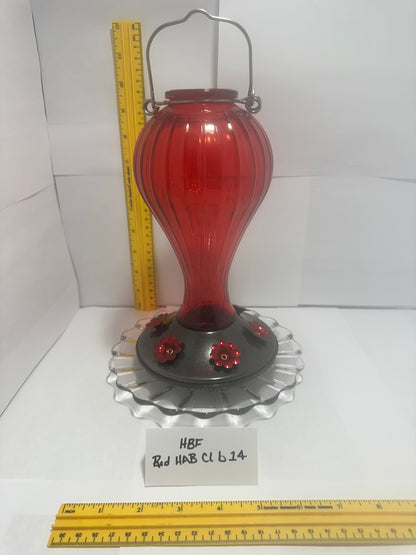 Hummingbird Feeder Red HotAirBalloon w/clear bottom 14 & 15