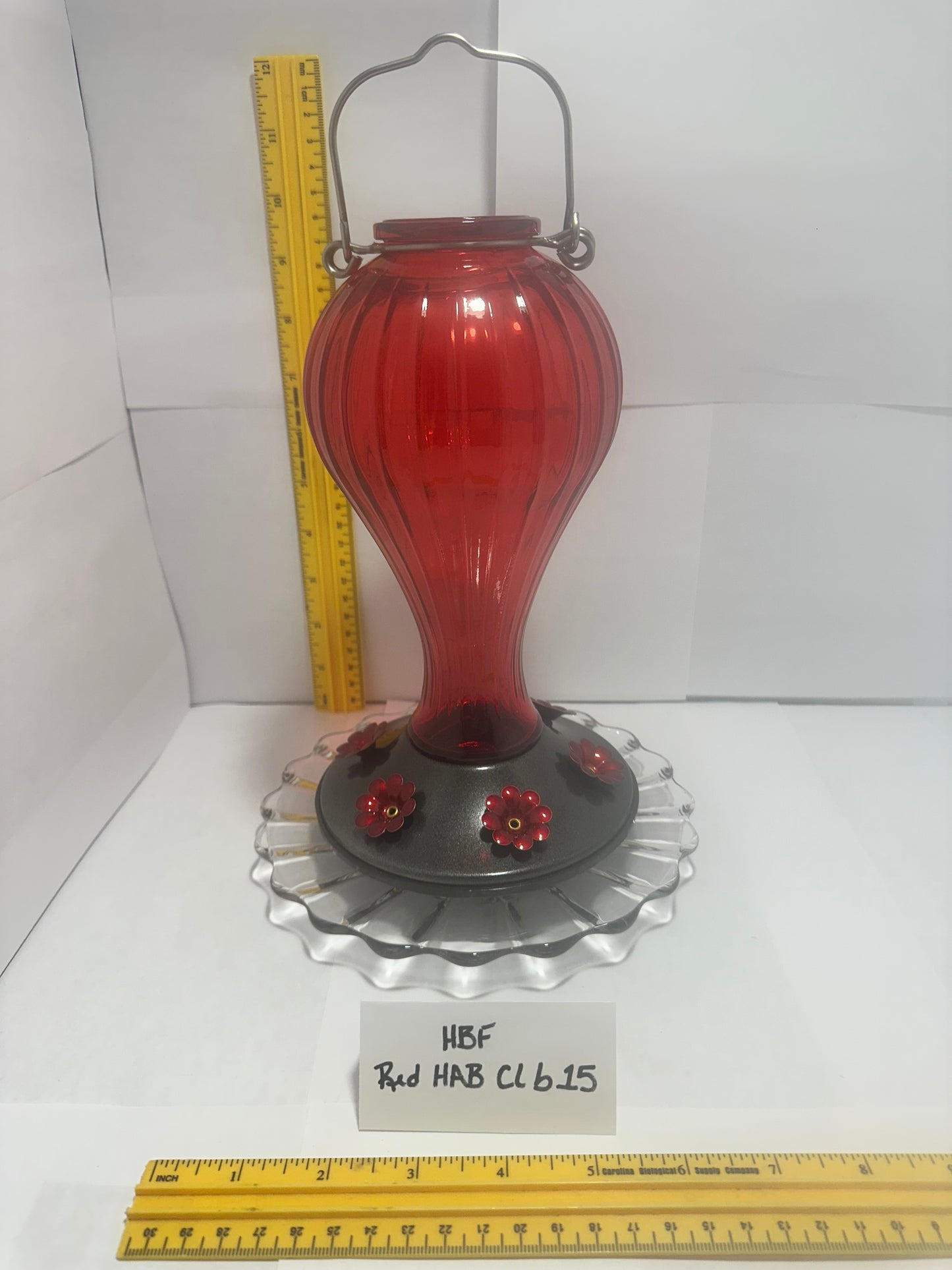 Hummingbird Feeder Red HotAirBalloon w/clear bottom 14 & 15