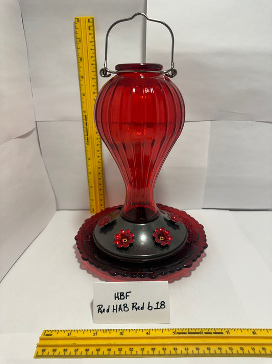 Hummingbird Feeder Red HotAirBalloon w/red bottom 18