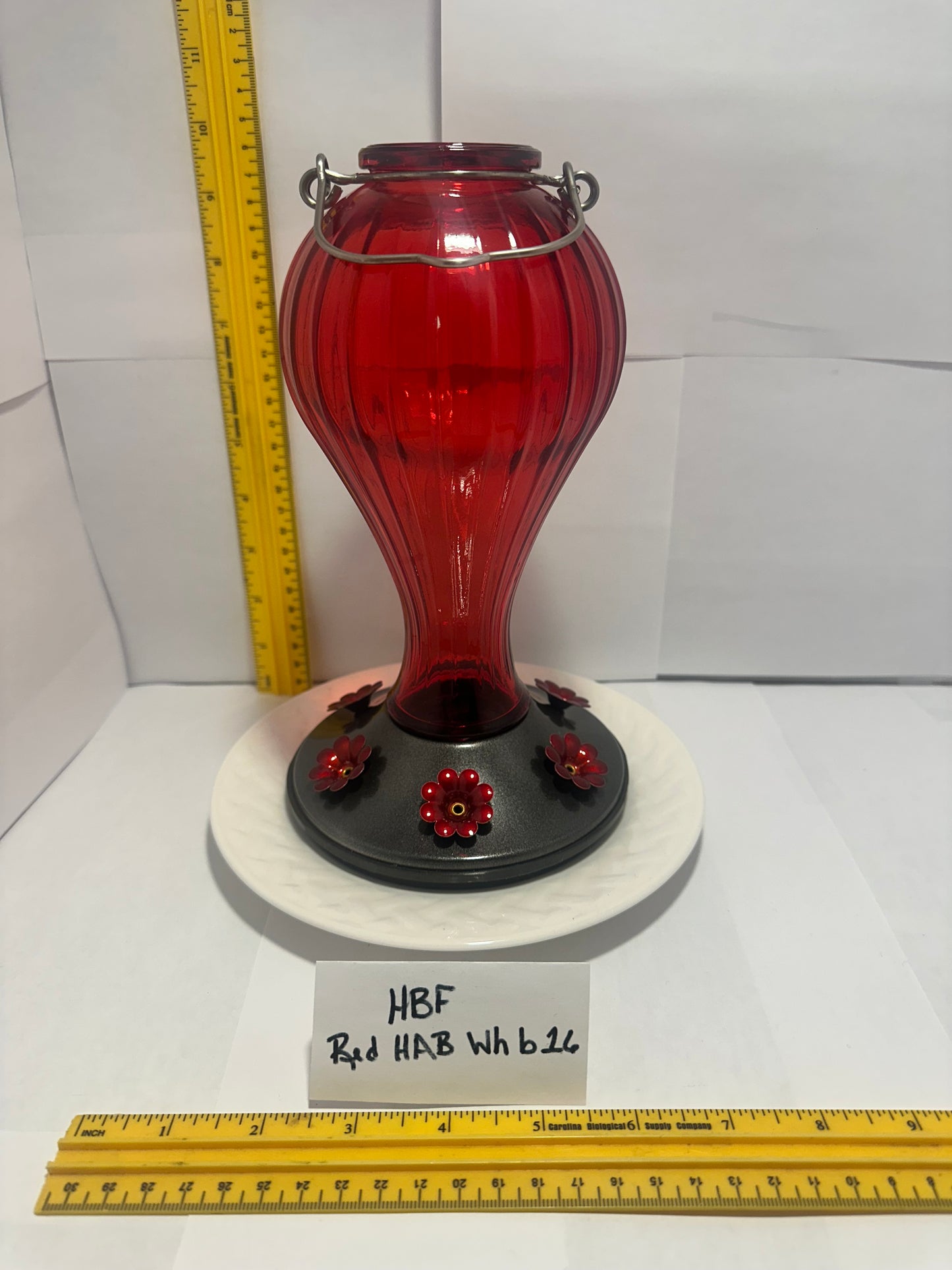 Hummingbird Feeder Red HotAirBalloon w/white bottom 16 & 17