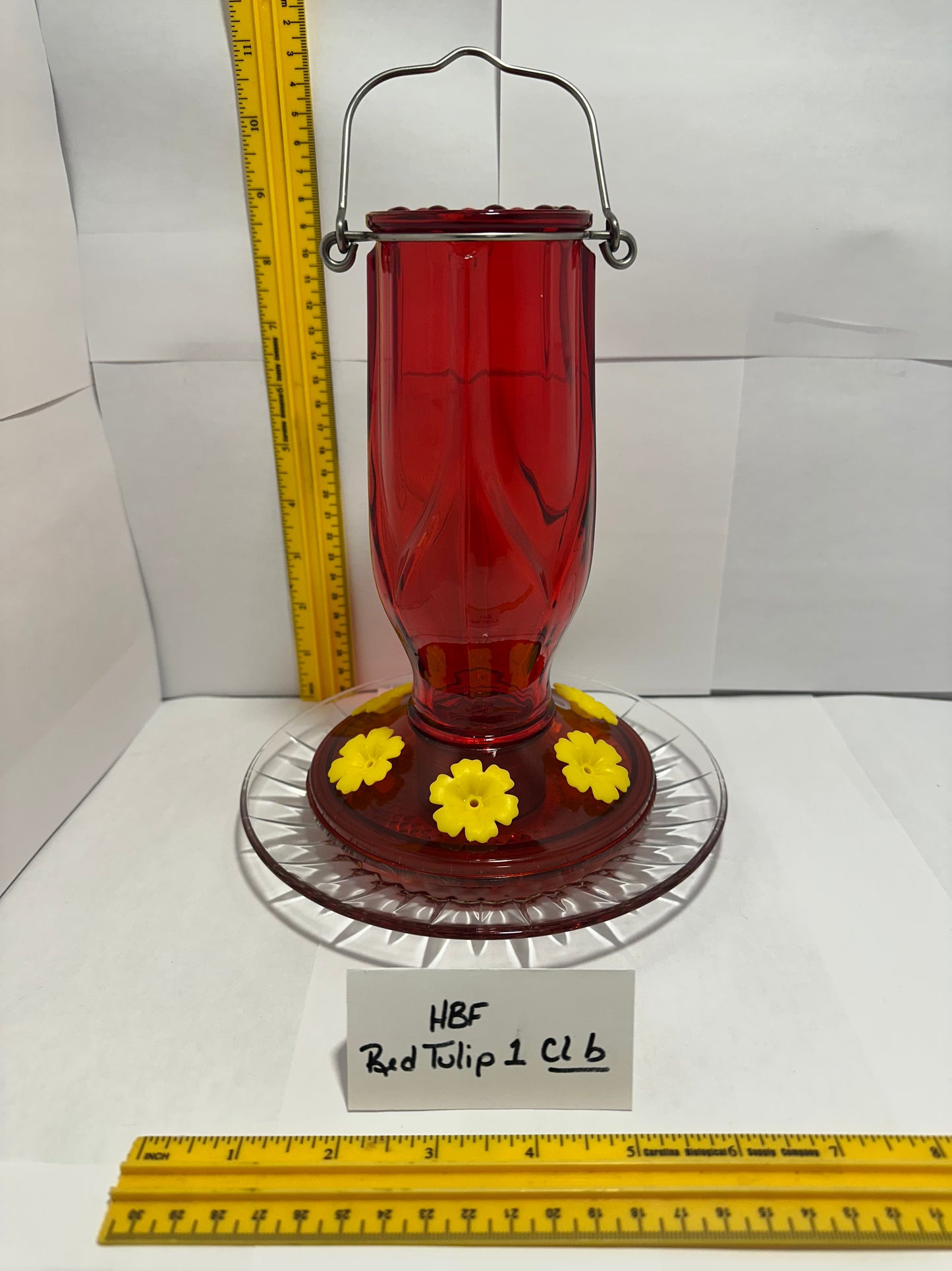 Hummingbird Feeder Red Tulip Cl b 1 & 2
