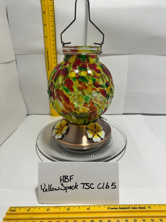 Hummingbird Feeder Yellow Speck TSC Clear Bottom 5 & 6 & 7 & 8