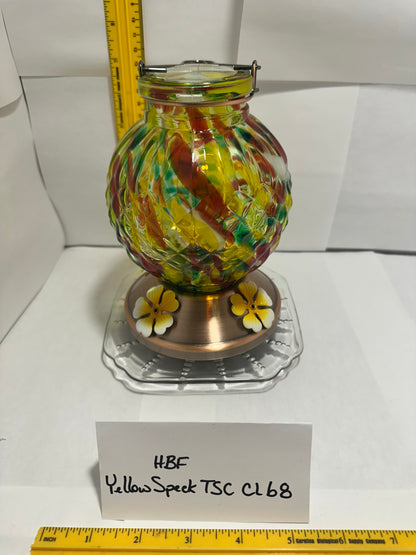 Hummingbird Feeder Yellow Speck TSC Clear Bottom 5 & 6 & 7 & 8